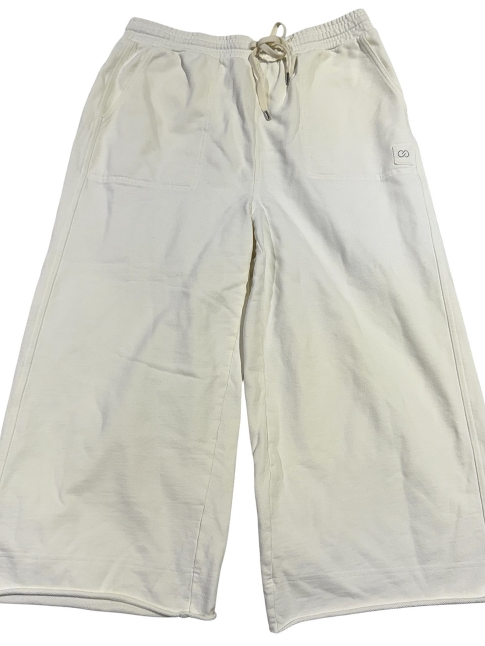Calia journey Cream Wide-Leg Drawstring Lounge Pants size M